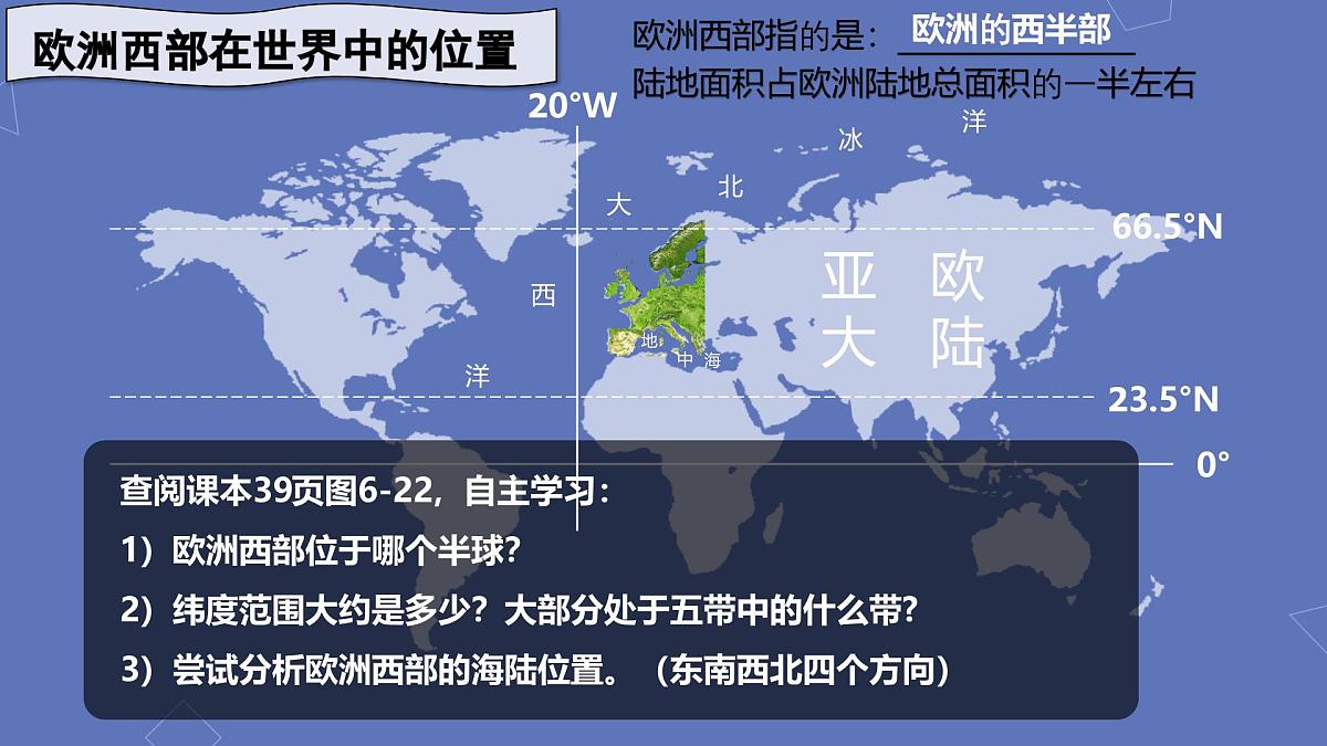 2024-2025学年晋教版地理七年级下册 6.3寻踪“旅游胜地”——欧洲西部（位置与自然风光）课件第4页
