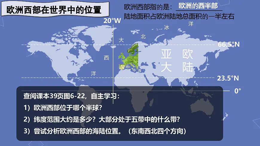 2024-2025学年晋教版地理七年级下册 6.3寻踪“旅游胜地”——欧洲西部（位置与自然风光）课件第4页