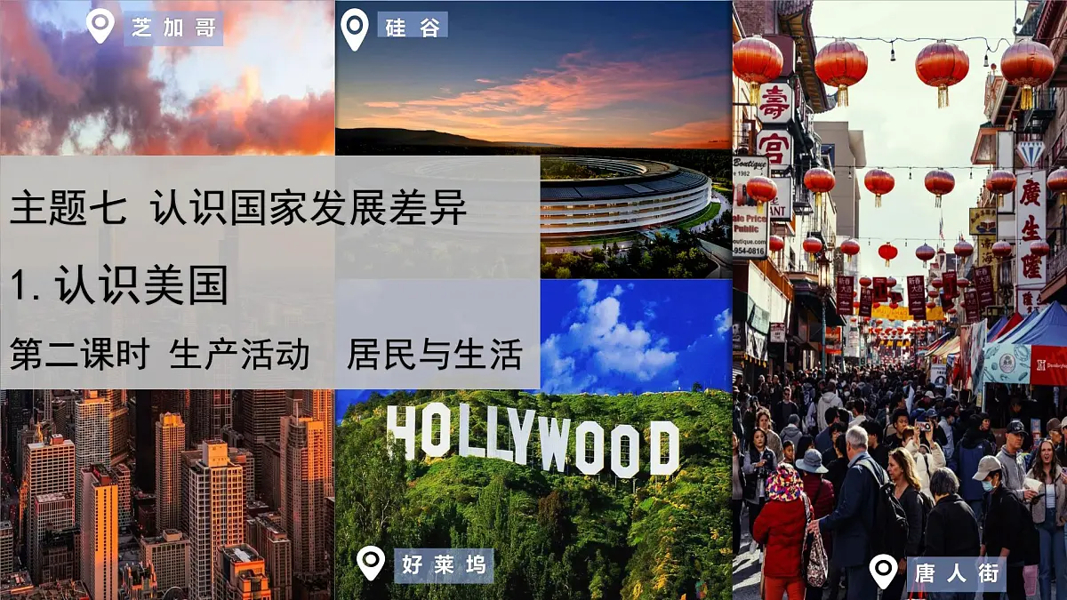 2024-2025学年晋教版地理七年级下册 7.1.2认识美国（生产活动与居民生活）课件第1页