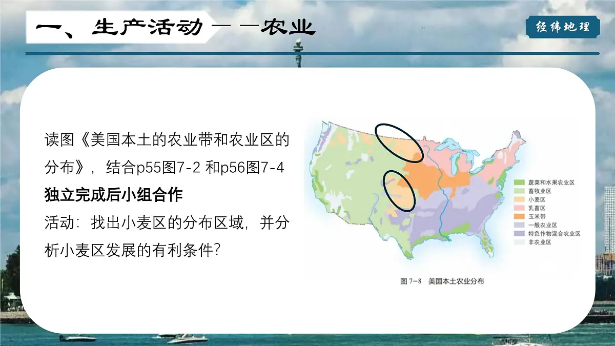2024-2025学年晋教版地理七年级下册 7.1认识美国（第二课时）课件第7页