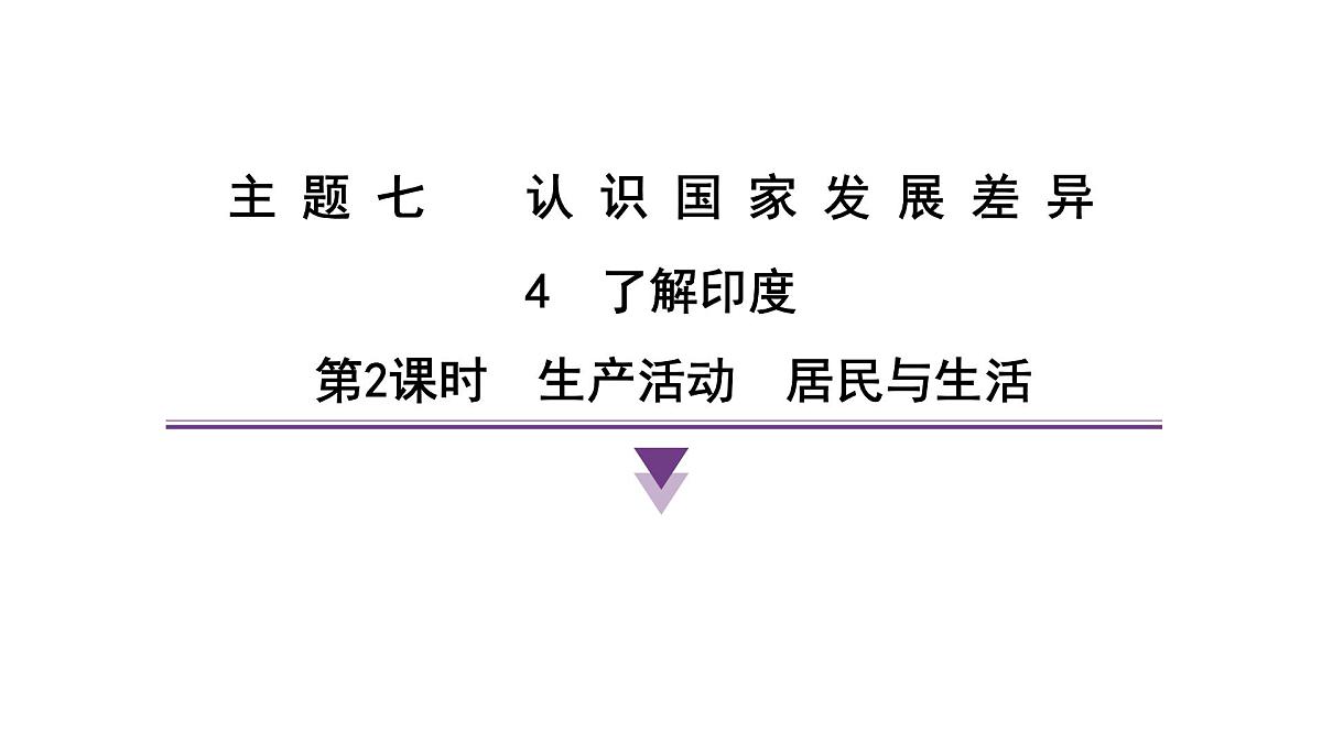 2024-2025学年晋教版地理七年级下册 7.4了解印度第2课时 生产活动 居民与生活复习课件第1页