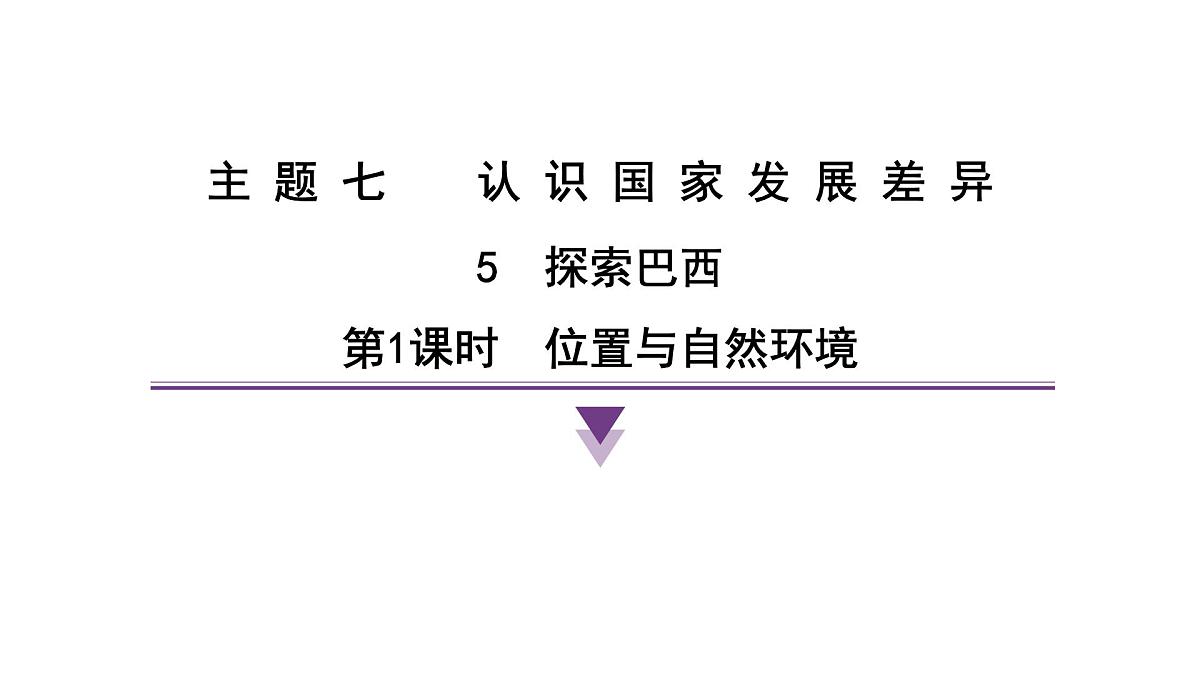 2024-2025学年晋教版地理七年级下册 7.5探索巴西第1课时 位置与自然环境复习课件第1页