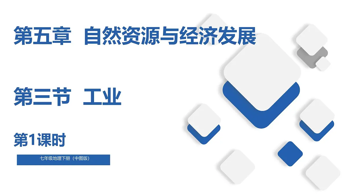 初中 地理 中图版（2024）七年级下册5.3 矿产资源与工业 课件第1页
