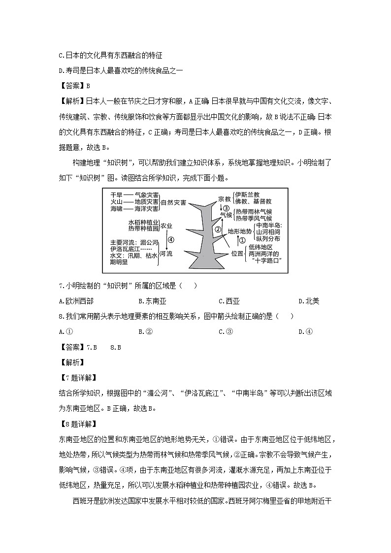 2023-2024学年山东省济南市槐荫区七年级下学期期末地理试卷第3页