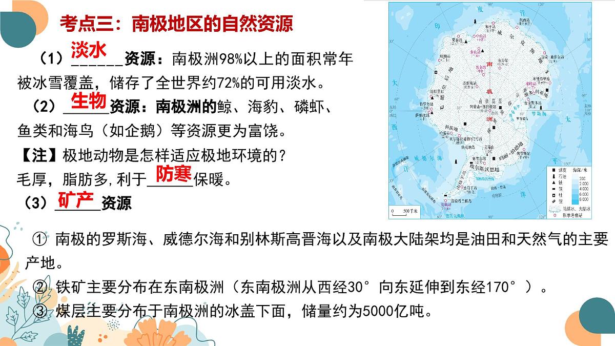 2024-2025学年七年级地理下学期期末复习（人教版2024）第十一章 极地地区（复习课件）PPT第5页
