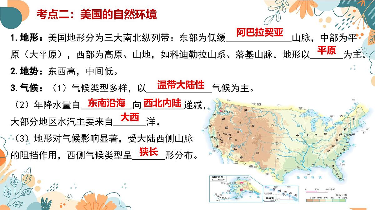 2024-2025学年七年级地理下学期期末复习（人教版2024）第十章 西半球的国家（复习课件）PPT第4页