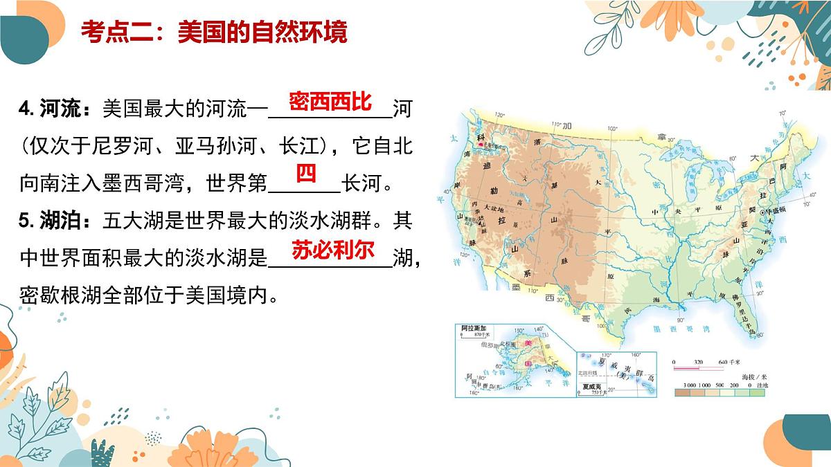 2024-2025学年七年级地理下学期期末复习（人教版2024）第十章 西半球的国家（复习课件）PPT第5页