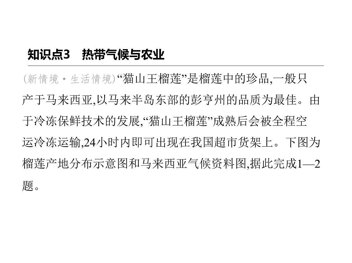 2024-2025学年七年级地理下册（商务星球版2024）7.1东南亚　热带气候与农业　独具魅力的旅游胜地习题课件第2页
