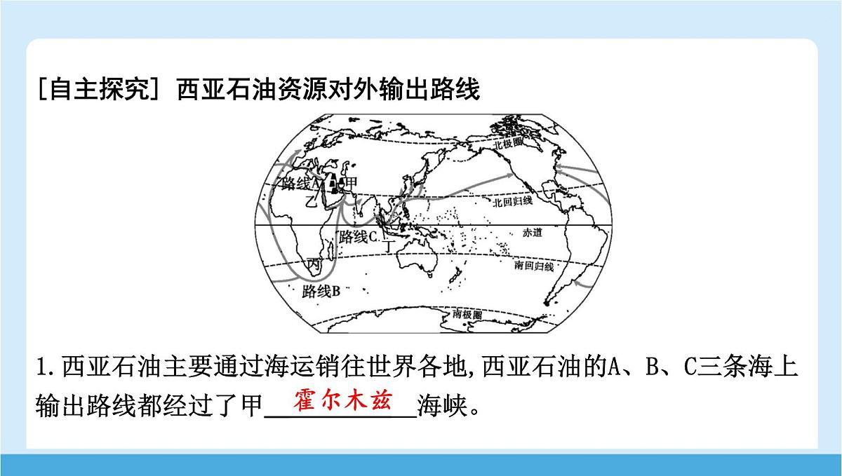 2024-2025学年七年级地理下册（商务星球版2024）7.2 西亚 第二课时　石油资源“宝库”　民族与宗教 课件第7页