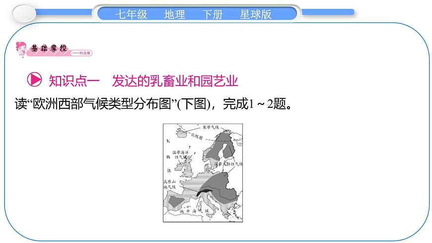 2024-2025学年七年级地理下册（商务星球版2024）7.3　欧洲西部 第2课时　发达的乳畜业和园艺业　发达的旅游业 课件第7页