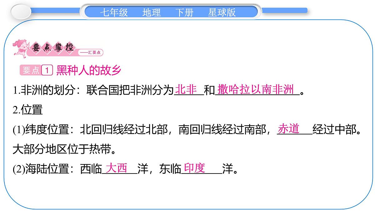 2024-2025学年七年级地理下册（商务星球版2024）7.4　撒哈拉以南非洲 第1课时　黑种人的故乡　充满生机的热带大陆 课件第2页