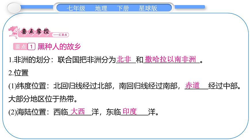2024-2025学年七年级地理下册（商务星球版2024）7.4　撒哈拉以南非洲 第1课时　黑种人的故乡　充满生机的热带大陆 课件第2页
