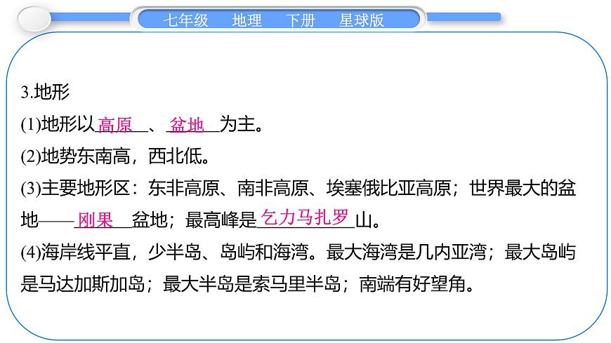 2024-2025学年七年级地理下册（商务星球版2024）7.4　撒哈拉以南非洲 第1课时　黑种人的故乡　充满生机的热带大陆 课件第3页