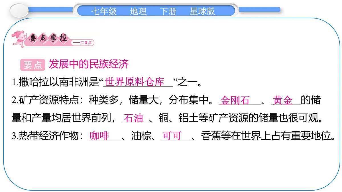 2024-2025学年七年级地理下册（商务星球版2024）7.4　撒哈拉以南非洲 第2课时　发展中的民族经济 课件第2页
