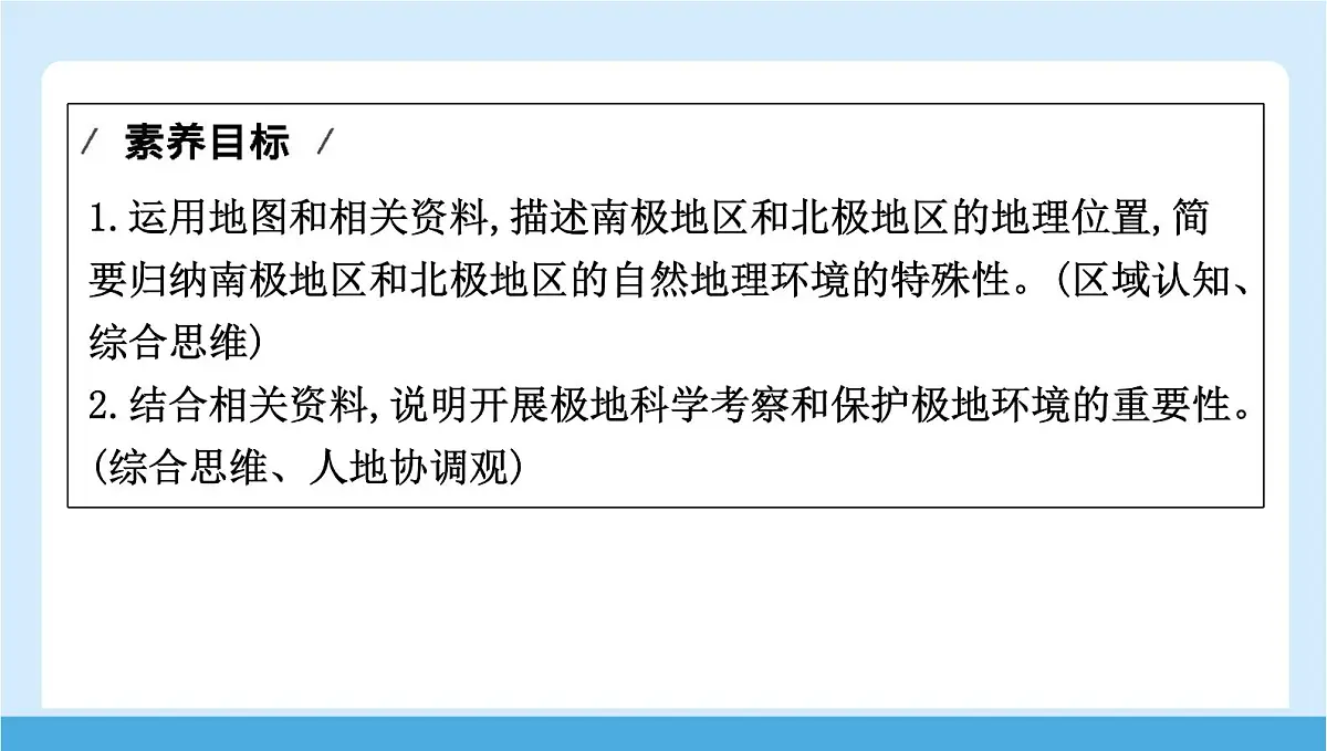 2024-2025学年七年级地理下册（商务星球版2024）7.5　南极地区和北极地区 课件第2页