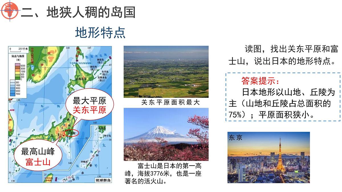 2024-2025学年七年级地理下册（商务星球版2024）8.1  日本  第一课时 课件第8页