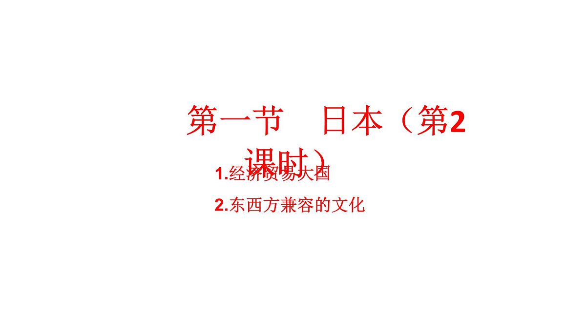 2024-2025学年七年级地理下册（商务星球版2024）8.1日本（第2课时）课件第2页