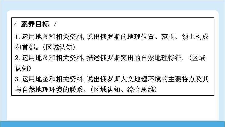 2024-2025学年七年级地理下册（商务星球版2024）8.3  俄罗斯 第一课时　面积最大的国家  课件第2页