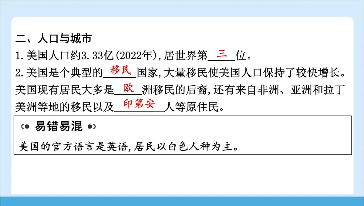 2024-2025学年七年级地理下册（商务星球版2024）8.5 美国 第二课时　发达的高新技术产业　人口与城市 课件第5页