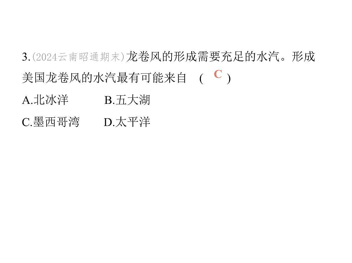 2024-2025学年七年级地理下册（商务星球版2024）8.5美国习题课件第7页