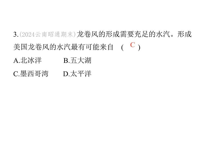 2024-2025学年七年级地理下册（商务星球版2024）8.5美国习题课件第7页