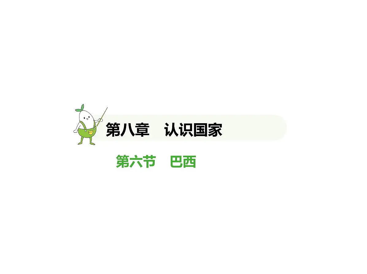 2024-2025学年七年级地理下册（商务星球版2024）8.6巴西　习题课件第1页