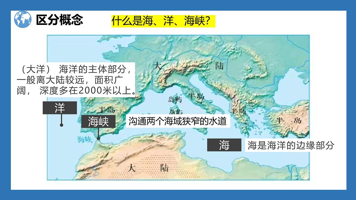 湘教版（2024年）地理七年级上册 3.1 世界的海陆分布 课件(1)第4页