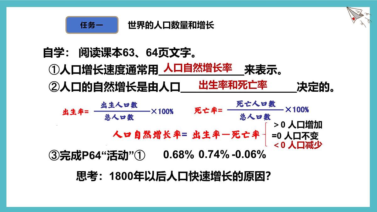 湘教版（2024年）地理七年级上册 4.1 世界的人口 第1课时 课件第7页