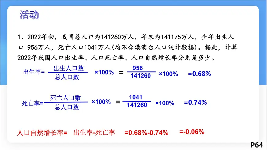 湘教版（2024年）地理七年级上册 4.1 世界的人口 课件 (6)第6页