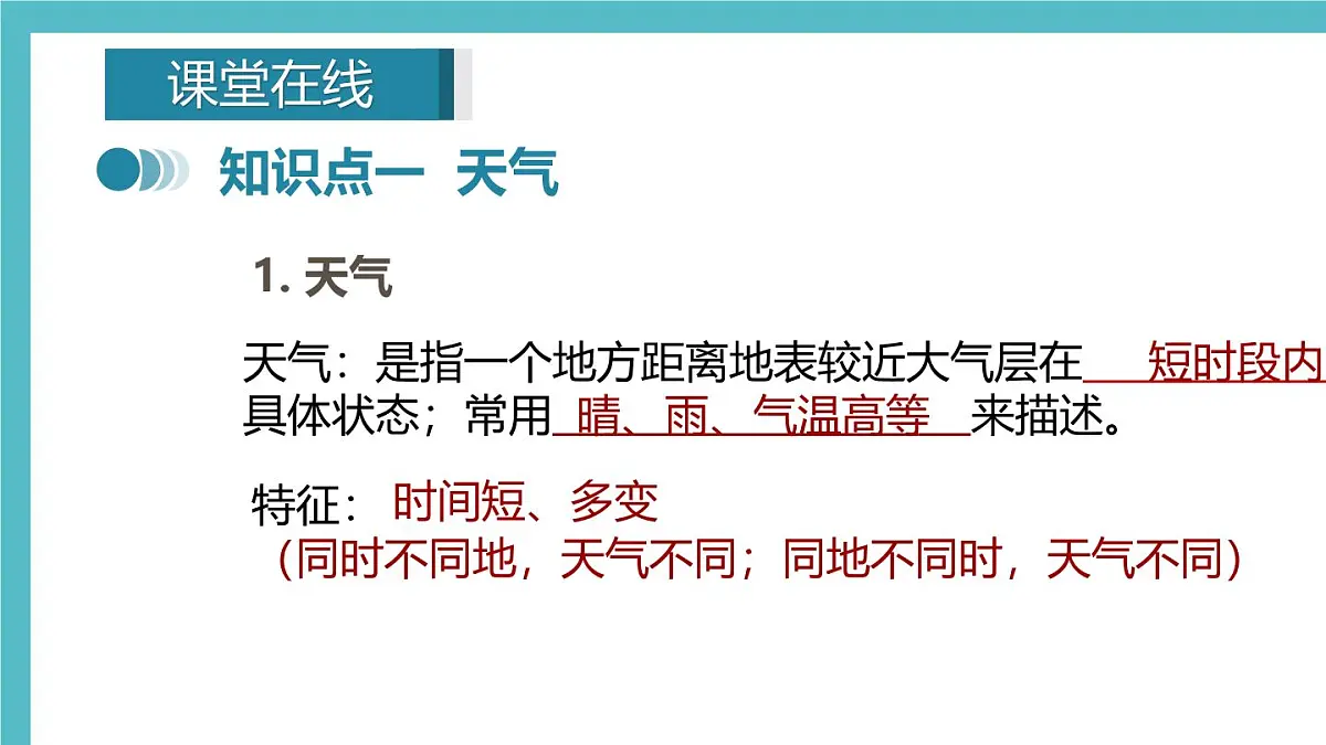湘教版（2024年）地理七年级上册 5.1 天气与天气预报 课件 (3)第4页