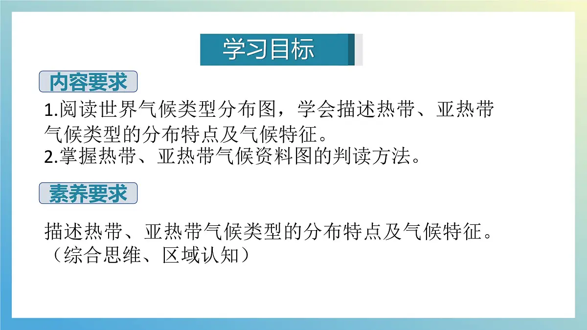 湘教版（2024年）地理七年级上册 5.4 世界主要气候类型 第一课时 课件第2页