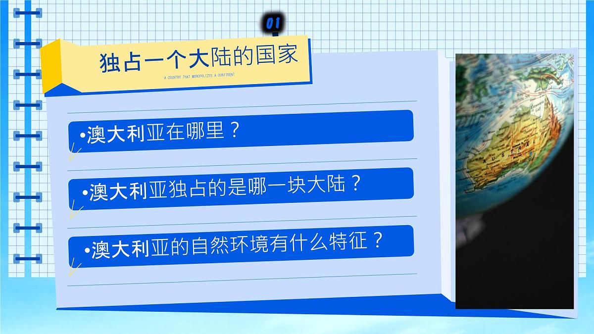 初中地理人教版（2024）七年级下册9.4 澳大利亚 课件第3页