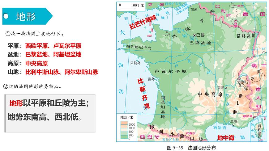 初中 地理 湘教版（2024）七年级下册9.4 法国 课件第6页