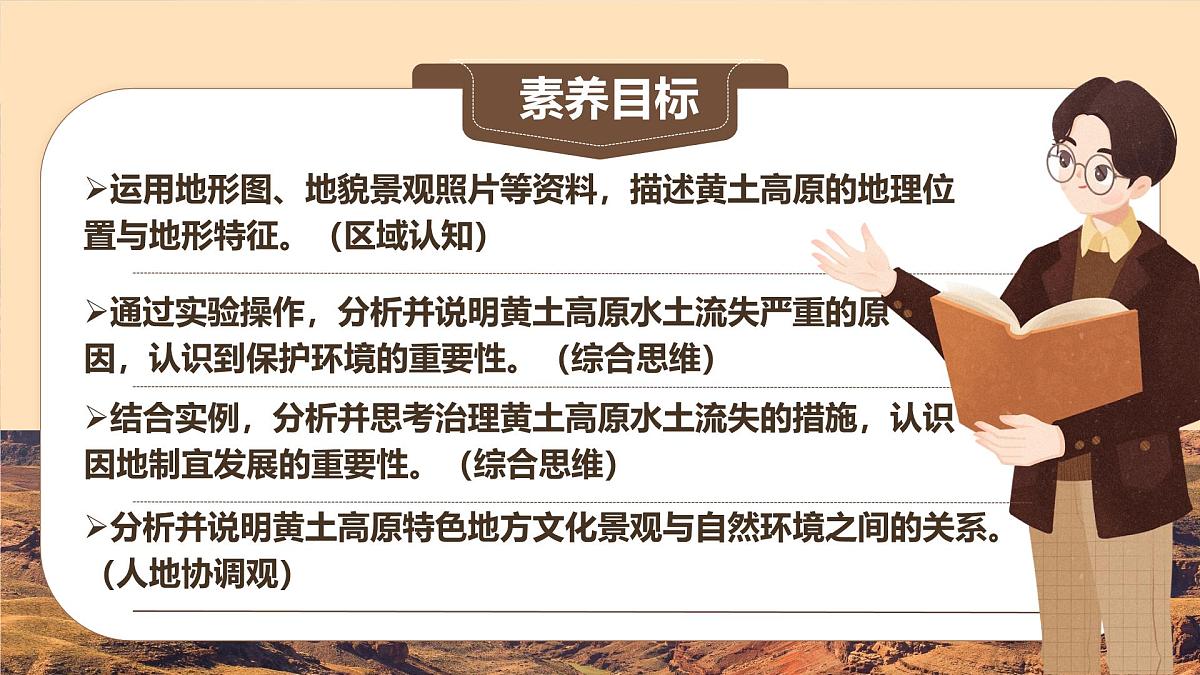 初中地理中图版（2024）七年级下册7.3 黄土高原 课件第3页