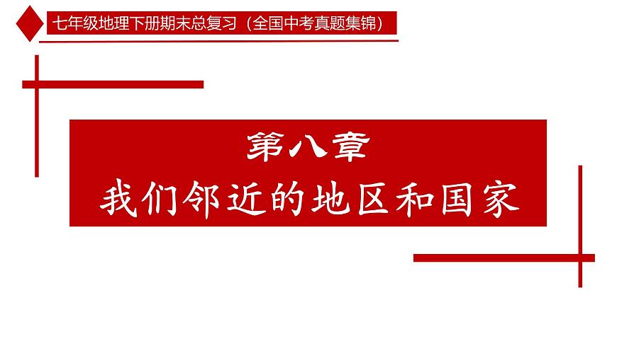 人教版七年级地理下册期末总复习（全国地理中考真题集锦）课件第7页