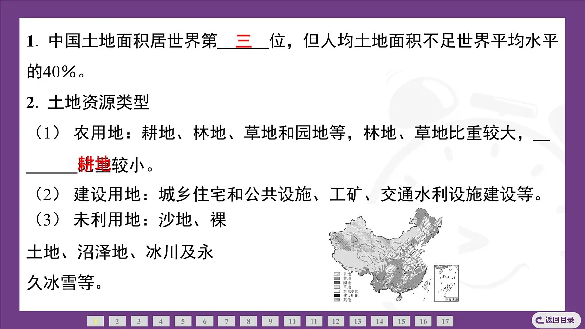 2.2 第1课时　中国自然资源概况　中国的土地资源 课件- 2025-2026学年地理晋教版八年级上册第5页