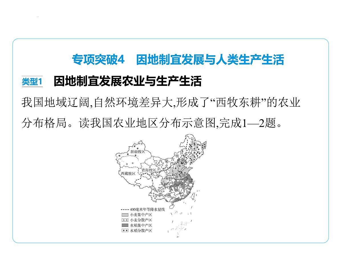 专项突破4　因地制宜发展与人类生产生活课件-2025-2026学年八年级地理上册人教版（2024）第1页