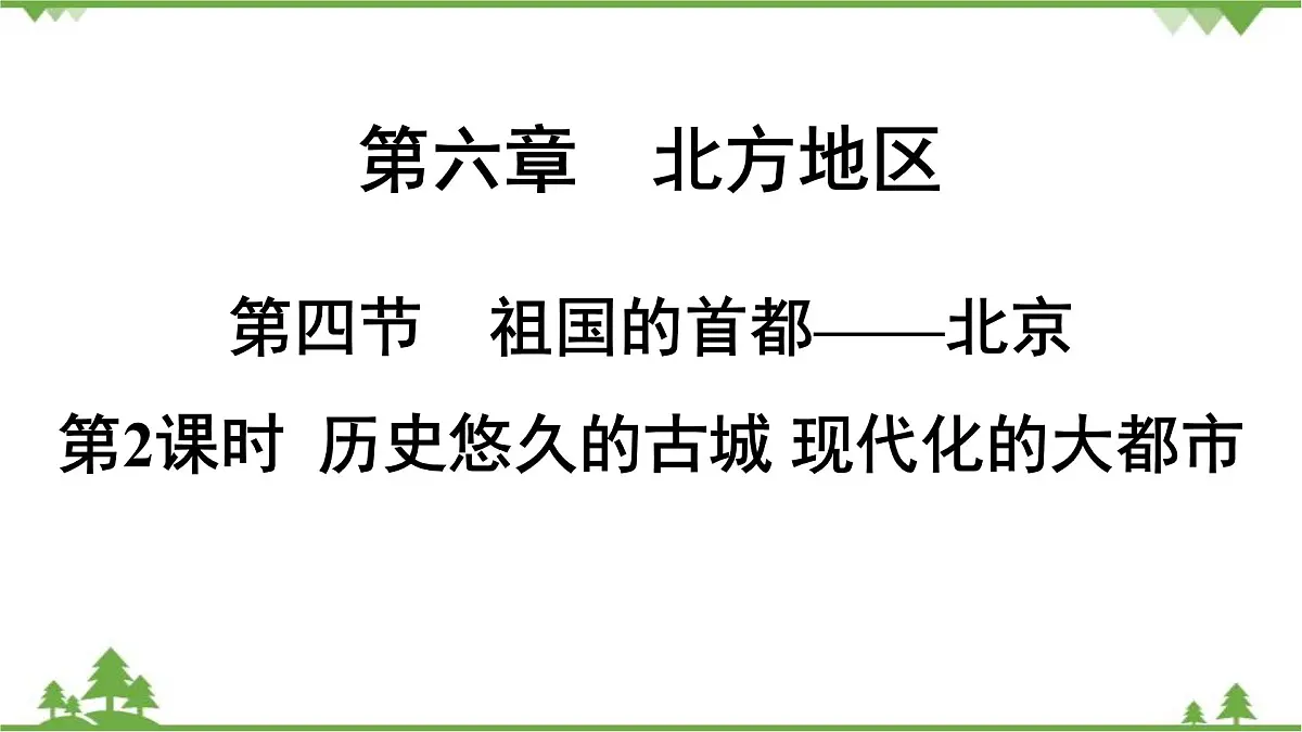 人教版地理八年级下册第六章 第四节 祖国的首都——北京 第2课时 课件)第1页