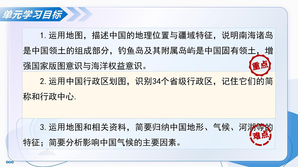 主题一 探知中国版图与自然环境（单元复习课件）-2025-2026学年八年级地理上册（晋教版2024）第3页