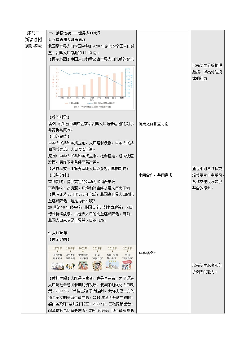 1.2 人口（情境任务教学设计）第2页