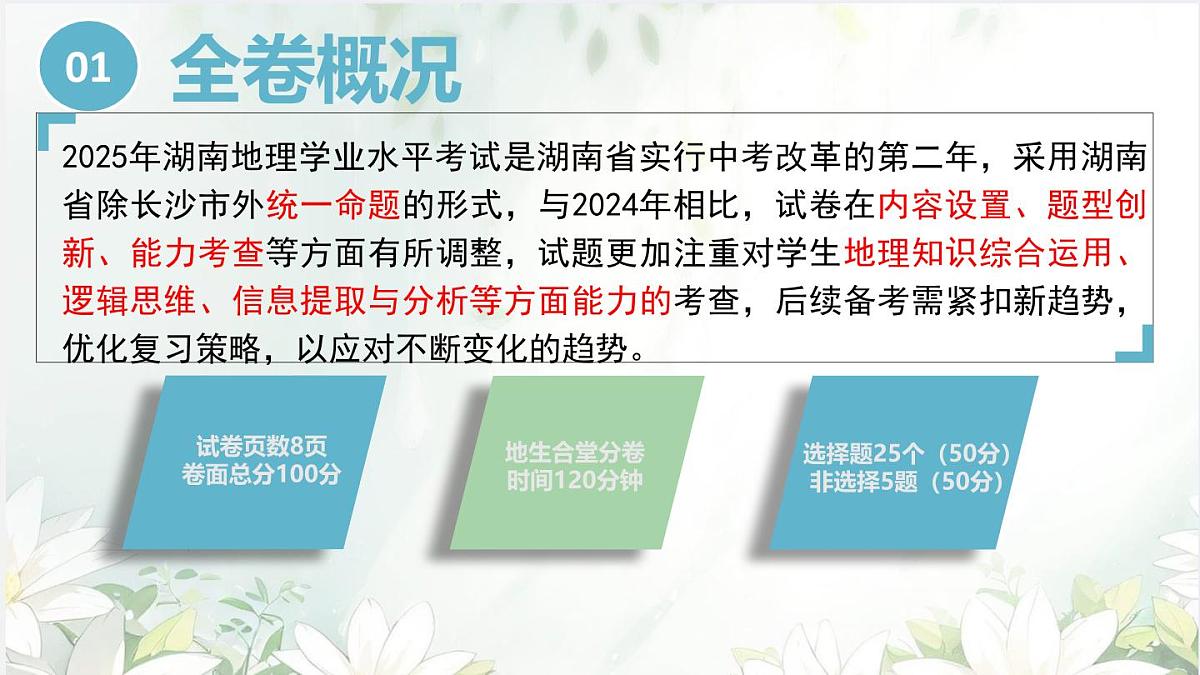 2025年中考地理真题完全解读（湖南省卷） (1)课件PPT第3页