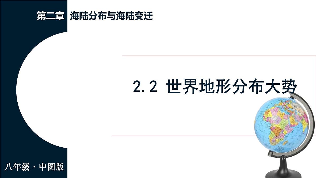 中图版（2024）地理八年级上册 2.2 世界地形分布大势（课件）第1页