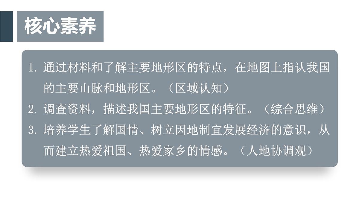 商务星球版（2024）地理八年级上册 2.1 中国的地形 第2课时 主要地形区（课件）第2页