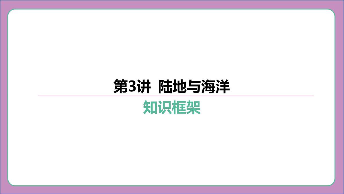 2026年中考《地理》复习课件： 第一篇 分册复习-七年级上册-第3讲 陆地与海洋第2页