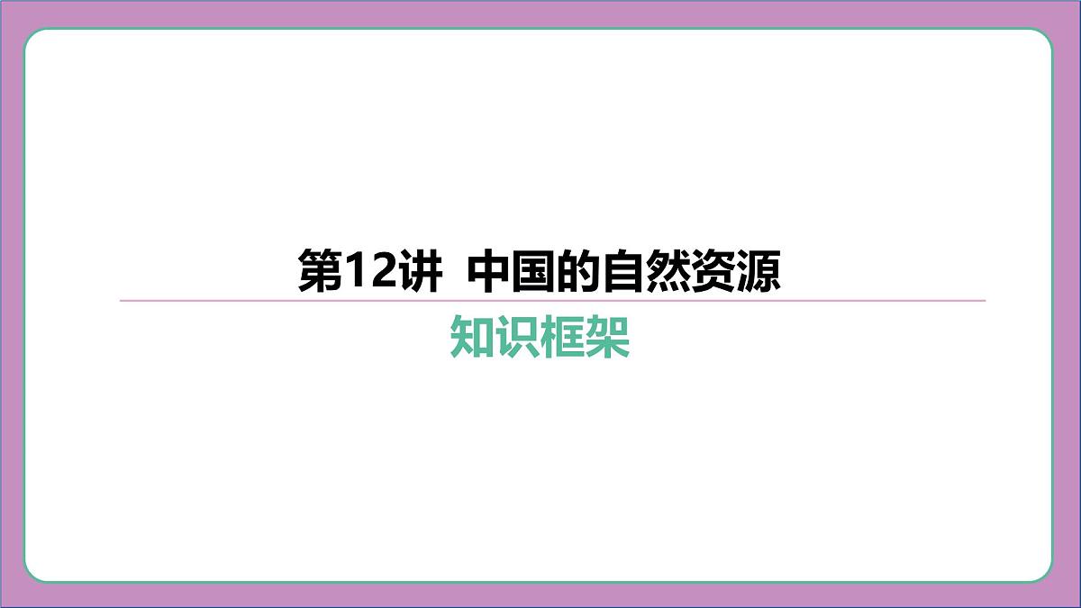 2026年中考《地理》复习课件：第一篇 分册复习-八年级上册-第12讲 中国的自然资源第2页