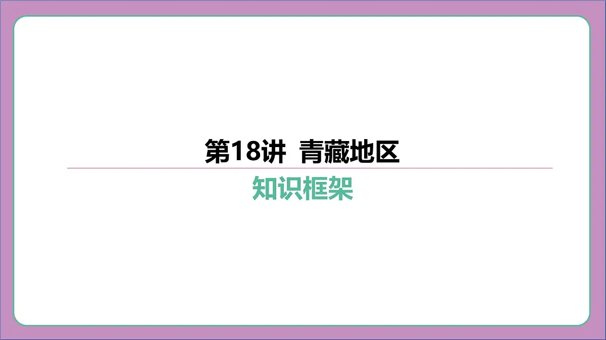 2026年中考《地理》复习课件：第一篇 分册复习-八年级下册-第18讲 青藏地区第2页