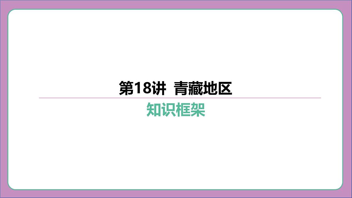 2026年中考《地理》复习课件：第一篇 分册复习-八年级下册-第18讲 青藏地区第2页