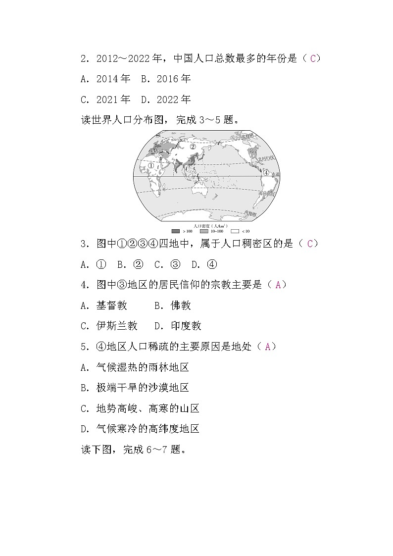 第五章　地球表层的人文环境要素 质量评价第2页