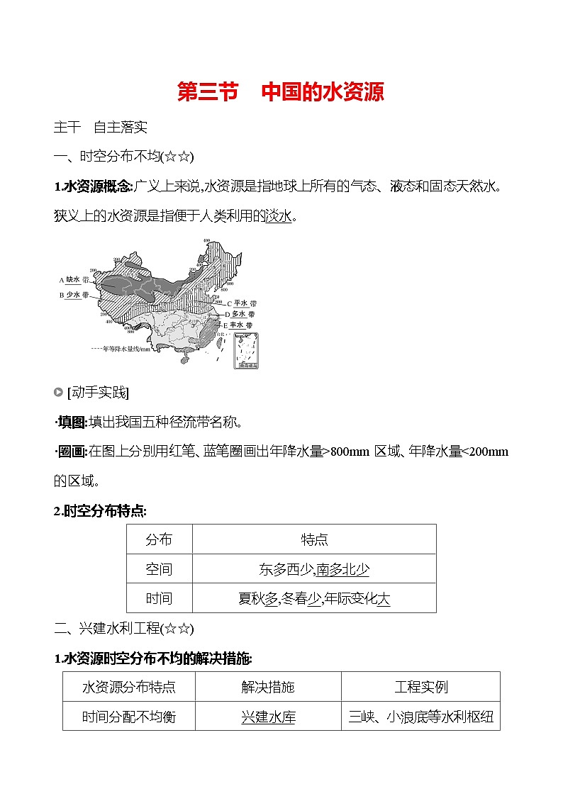 第三章　第三节　中国的水资源第1页
