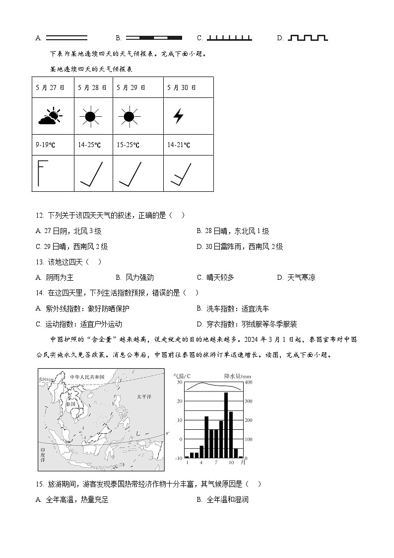 山东省枣庄市台儿庄区2024-2025学年七年级上学期期末考试地理试题含答案第3页